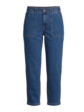 KNOX ROSE Straight Leg High Rise Denim Jeans, Women’s M/32, Blue